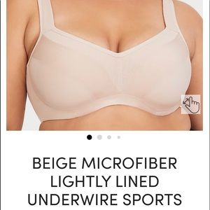 Torrid Beige Underwire Sports Bra